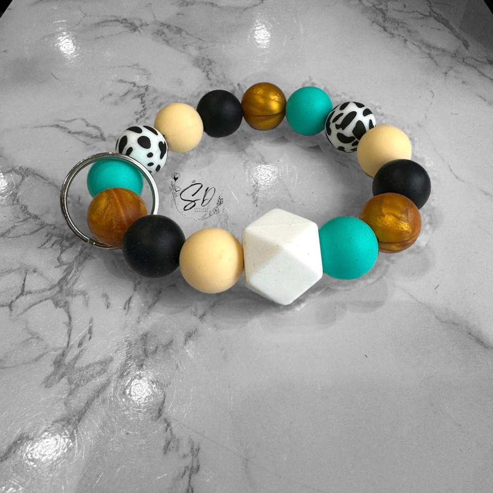 Multicolor Silicone Keychain Wristlet